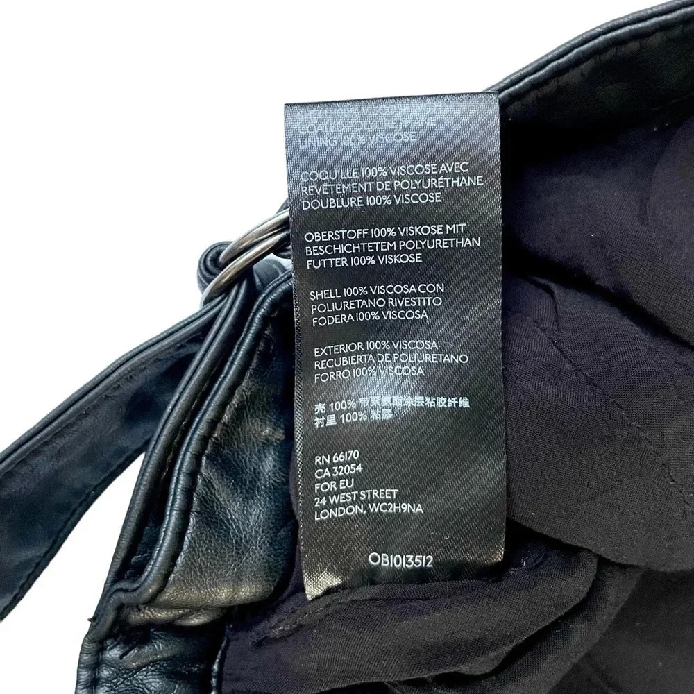 Free People Vegan Leather Midnight Magic Classic Mini Skirt Size 8 - Picture 5 of 6